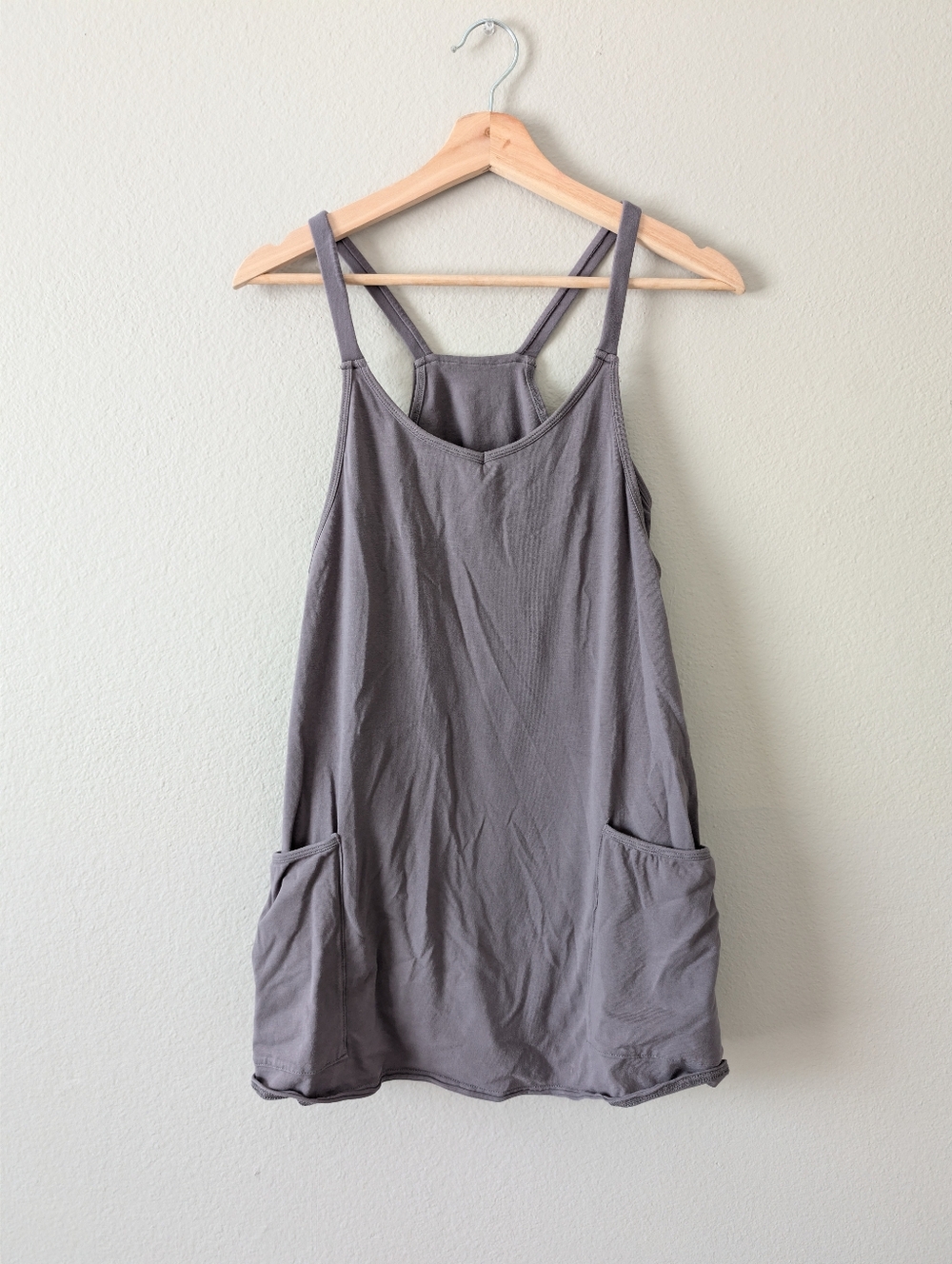 Amazon Hot Shot Mini Dress Built In Shorts Size XS Gray Boho Casual